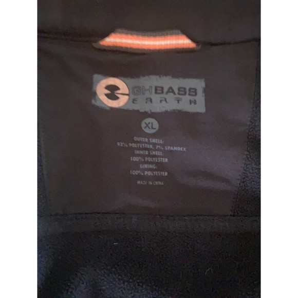 GH Bass Earth men's black zipper jacket adjustable waist & cuffs size x-large - Picture 2 of 6